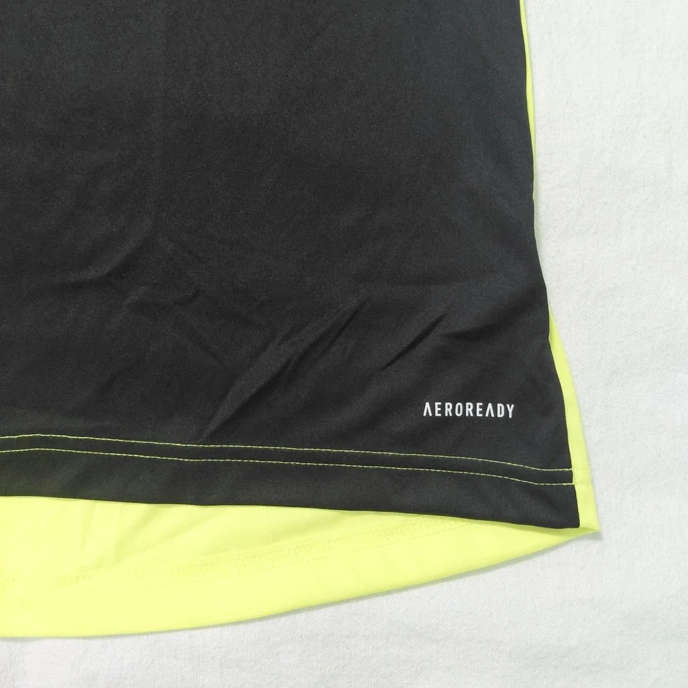 Adidas Mens Size XL Squadra 21 Goalkeeper Jersey Long Sleeve Black Neon Yellow
